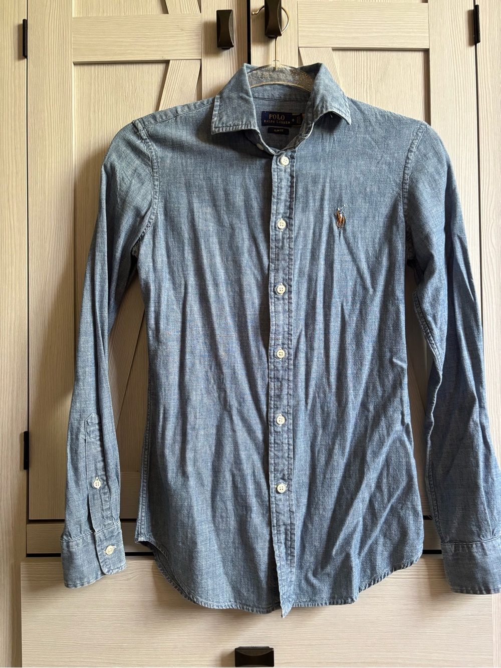 Ralph Lauren Blue Denim Long-Sleeve Button-Down Shirt